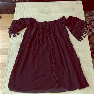 Black Fringe Dress